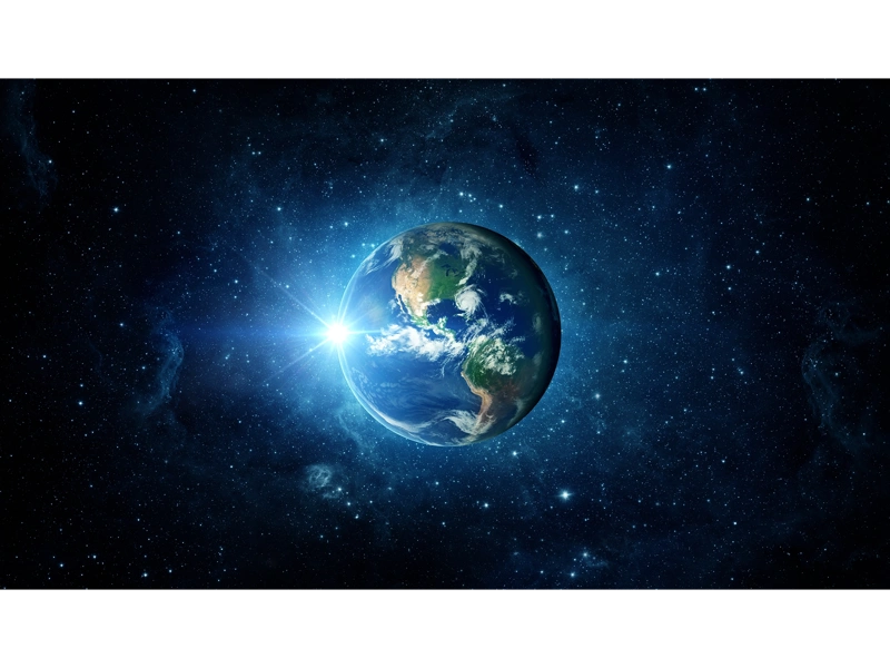 Earth World globe in outer space