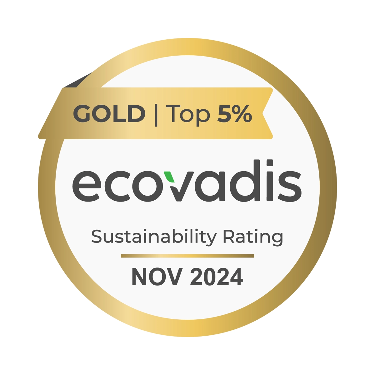 Logo of gold 2024 Ecovadis status