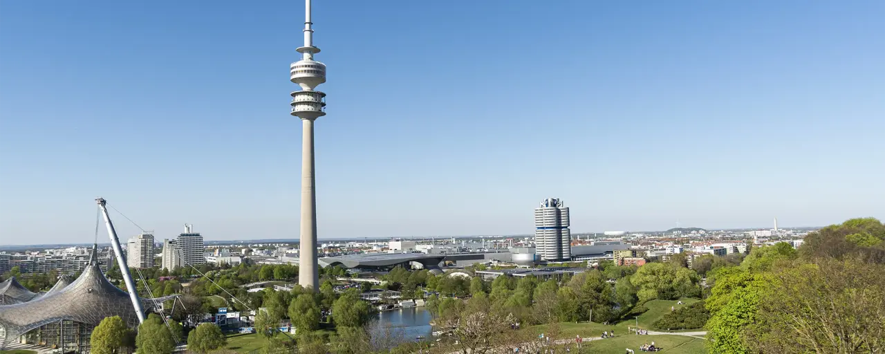 Panoramic View Over The Olympic Park In Munich
