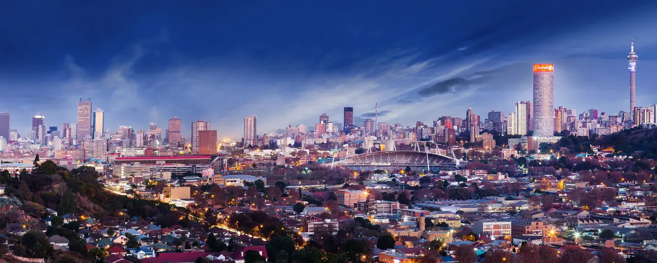 Cityscape of Johannesburg South Africa