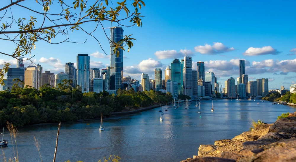 City skyline view. Brisbane