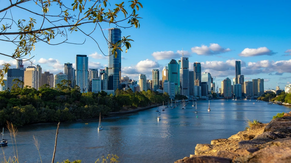 City skyline view. Brisbane