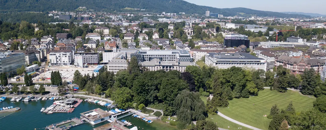 Exterior shot of the Quai Zurich Campus in Switzerland.