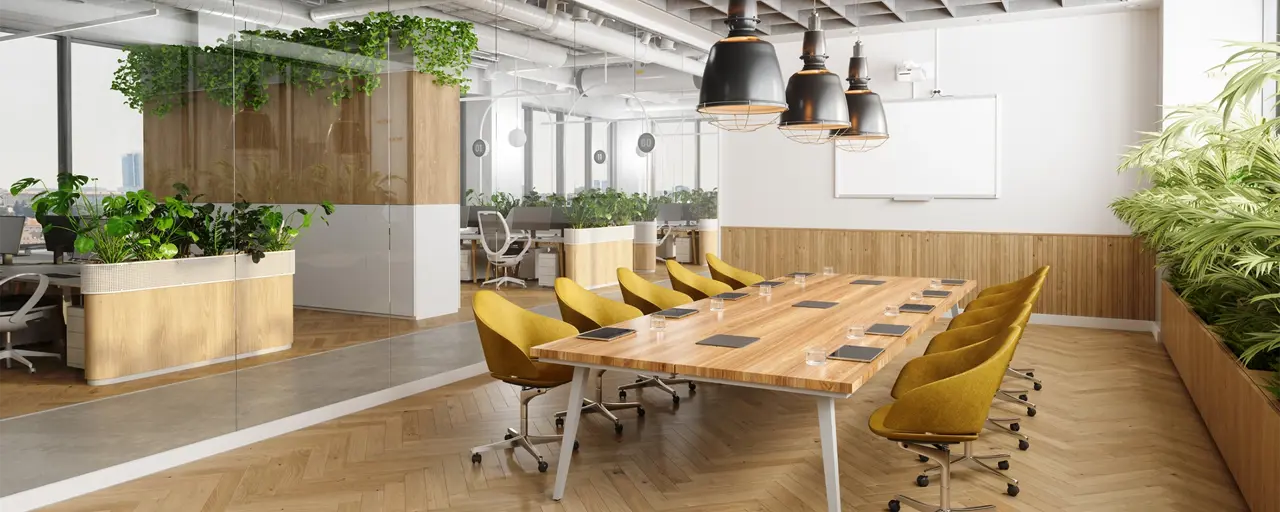 Office space with table and chairs