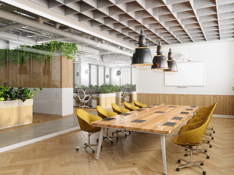 Office space with table and chairs