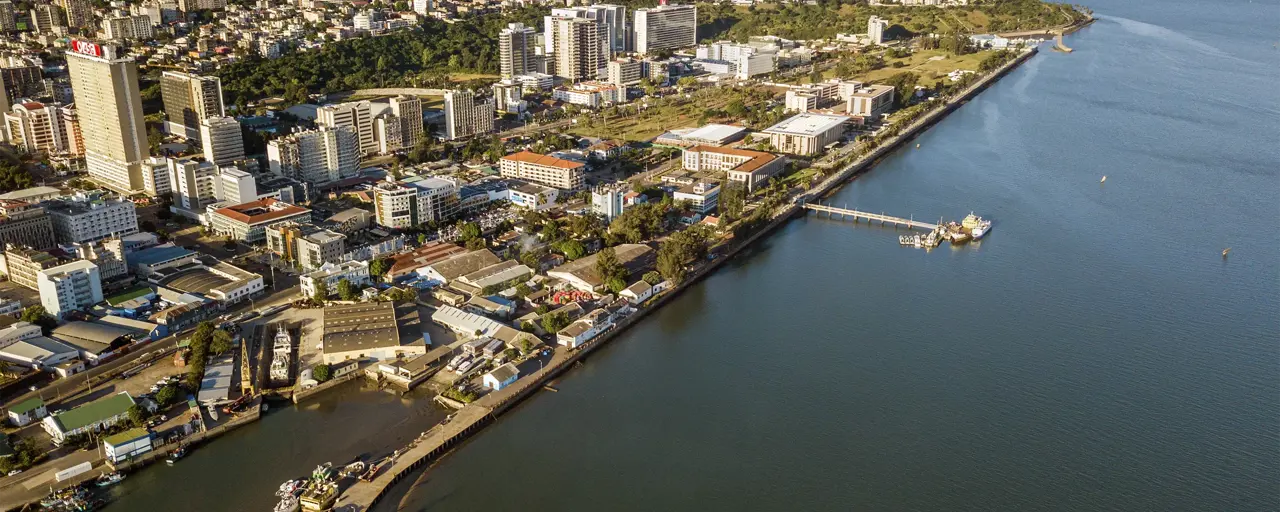 Aerial View Of Maputo Capital City Of Mozambique Africa
