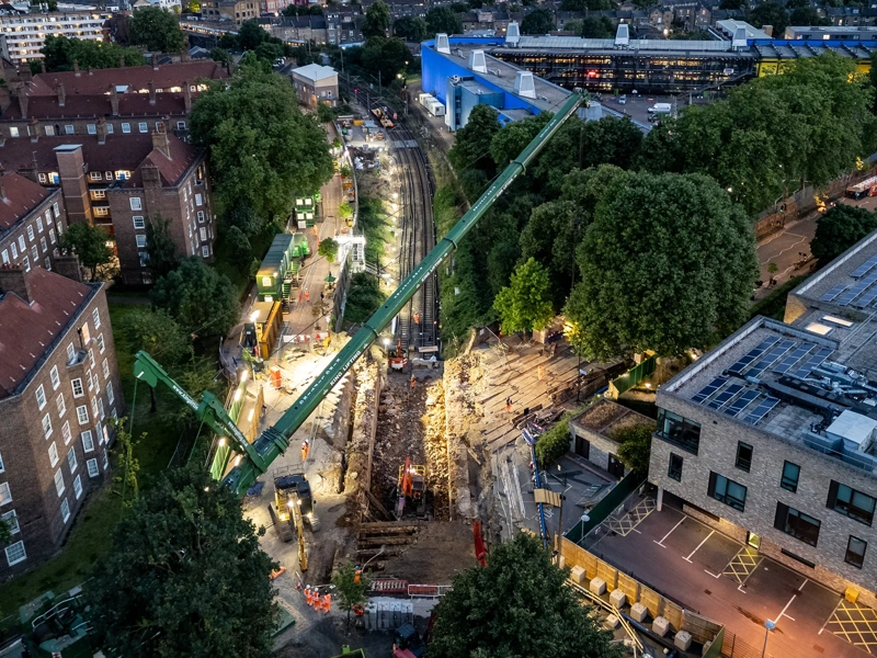 East Anglia during the demolition phase of the project
