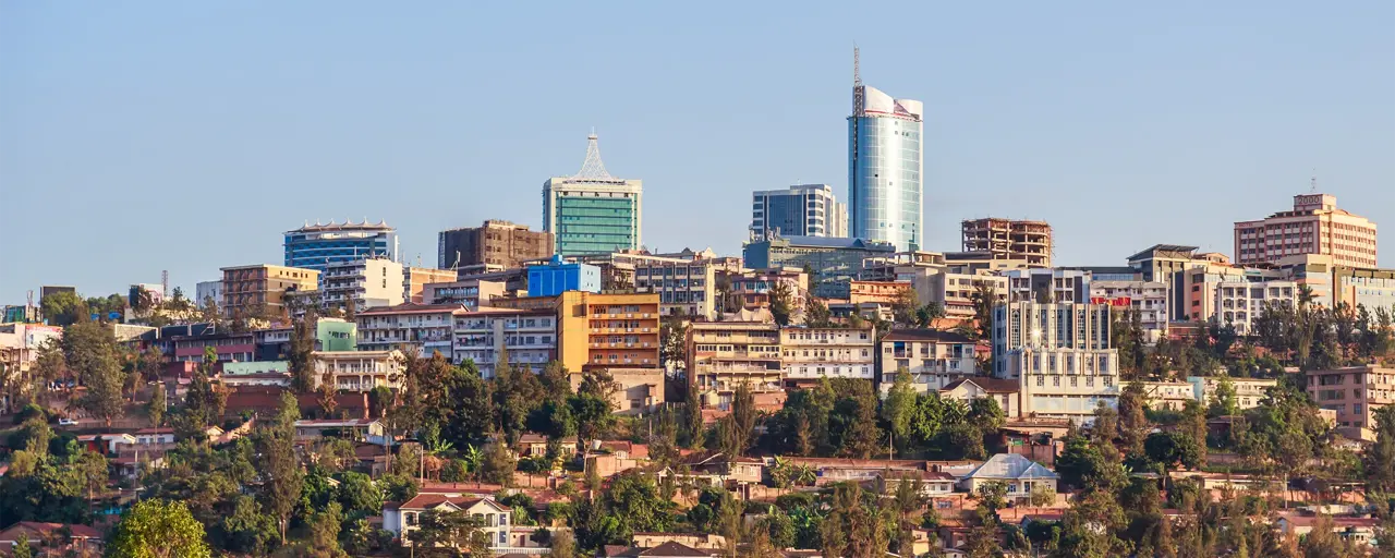 Panoramic View At The City Business District Of Kigali Rwanda