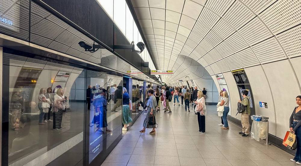 Elizabeth Line platform, London.
