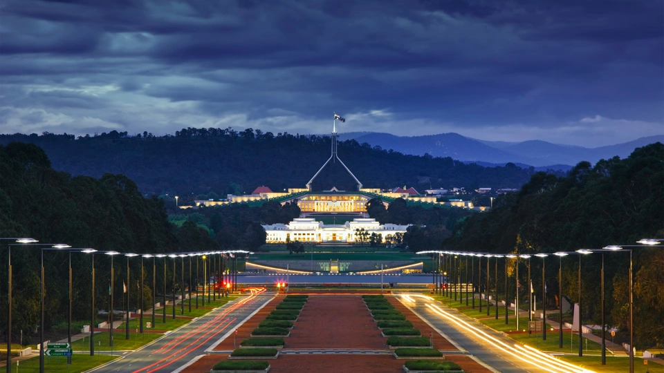 Australia federal in the evening
