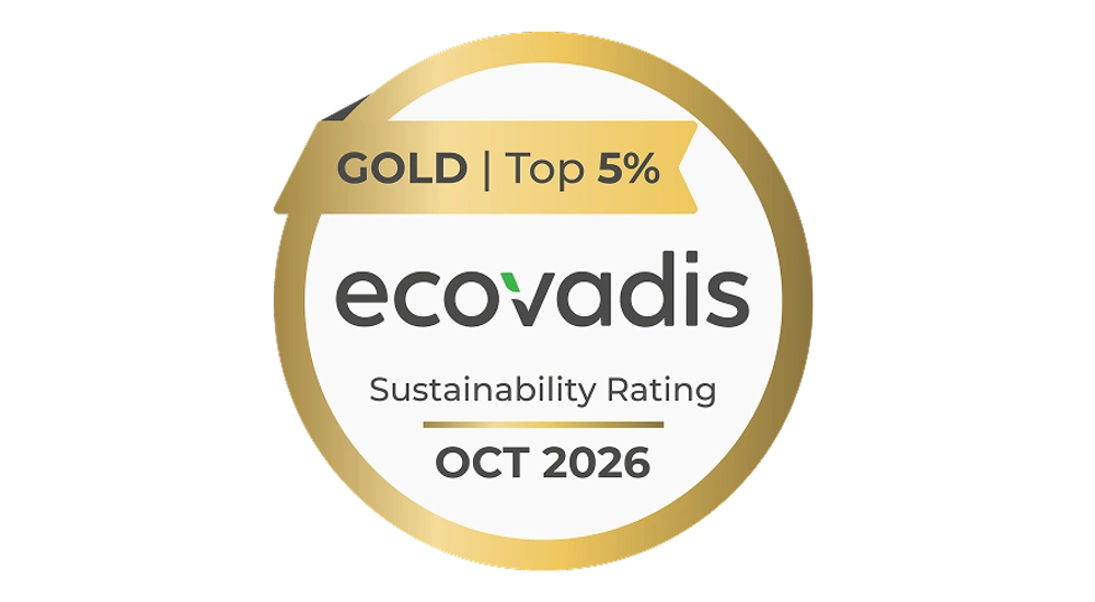 An emblem showing Ecovadis 2026 Goldstatus