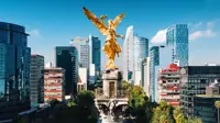 Aerial view of Independence Monument Mexico City