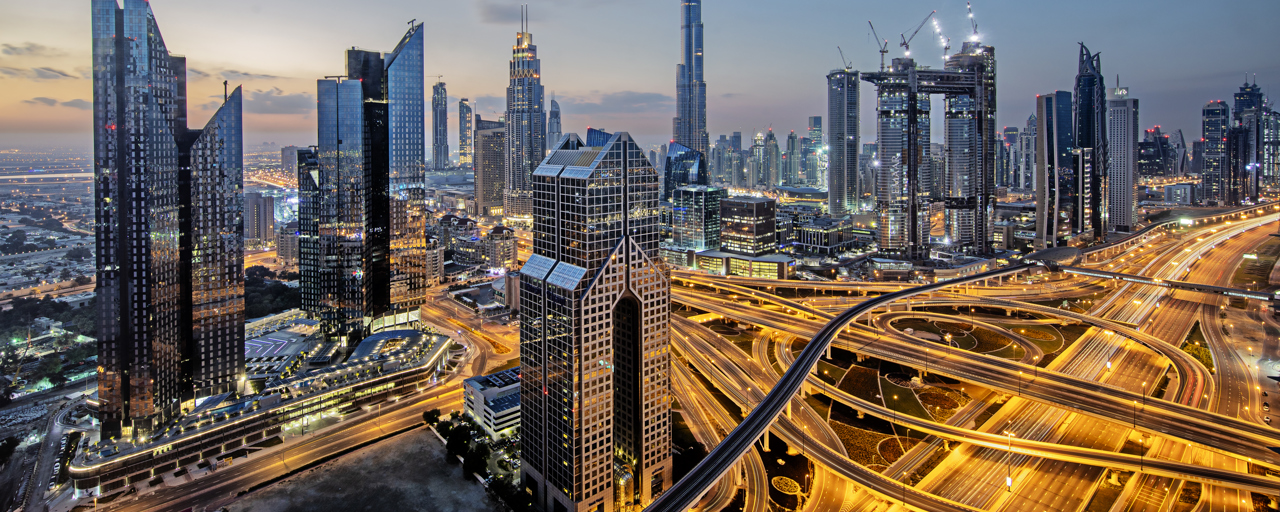 UAE Skyline at night